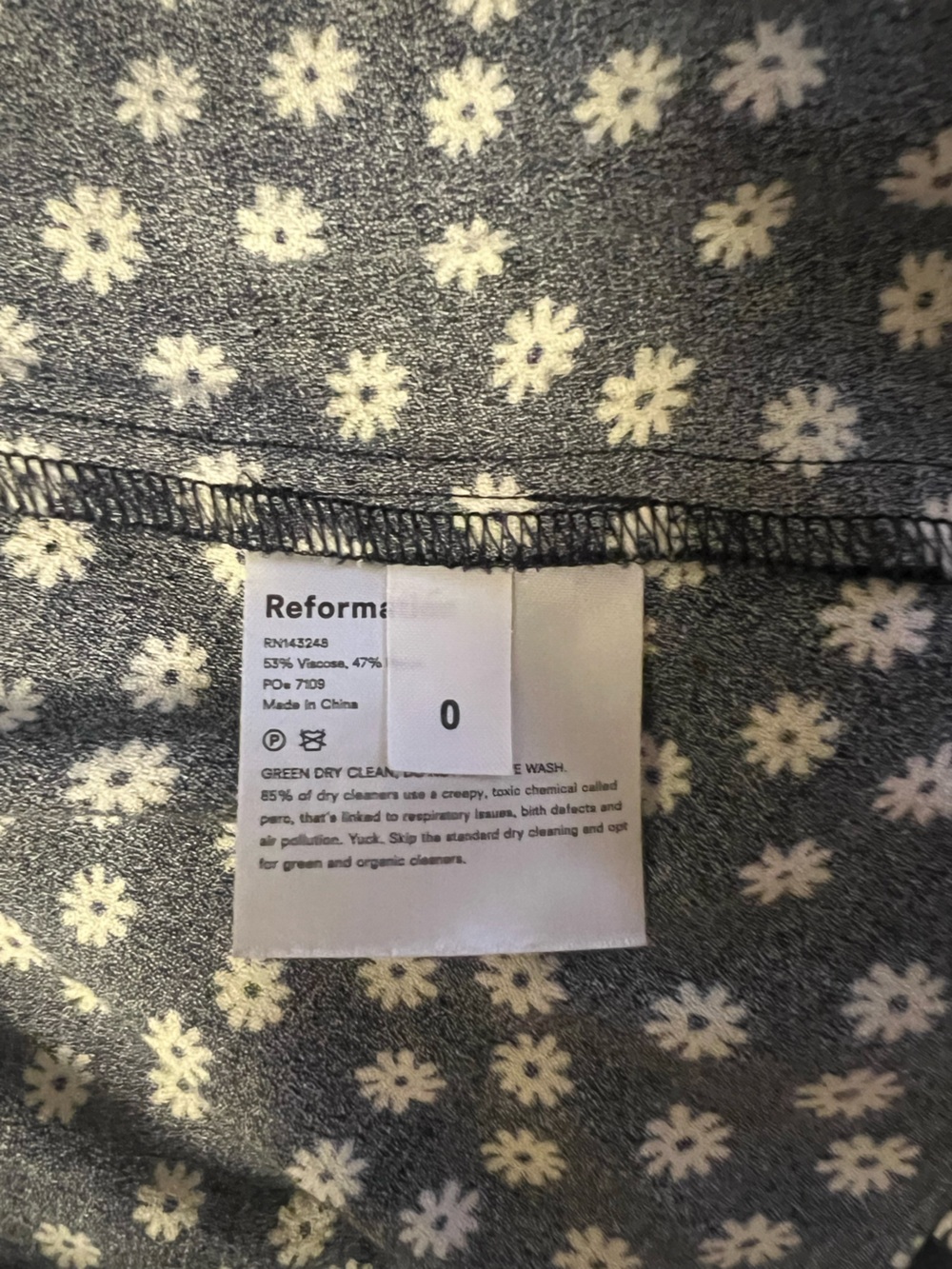 Reformation Black Daisy A-line Skirt - Picture 5 of 5